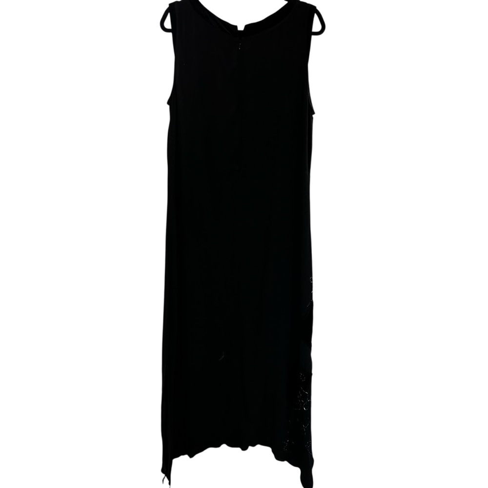 J. Jill black sleeveless beaded dress with velvet accents Size 16 - Picture 13 of 16